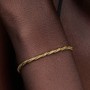 Round Pandora Clasp Twisted Snake Chain Bracelet Round Pandora Clasp Twisted Snake Chain Bracelet