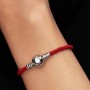 Pandora Red Braided Leather Bracelet Pandora Red Braided Leather Bracelet