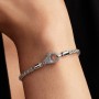 Pandora Pavé Clasp Foxtail Chain Charm Bracelet Pandora Pavé Clasp Foxtail Chain Charm Bracelet
