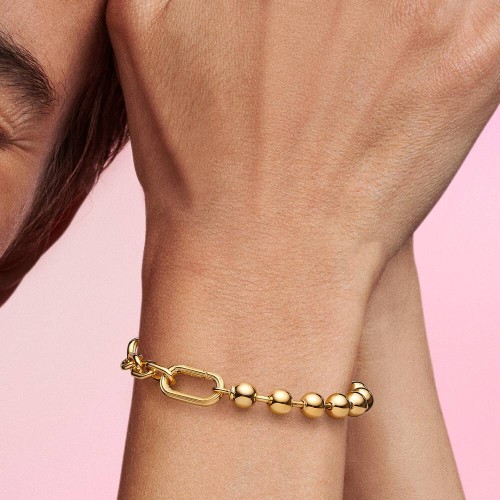 Pandora ME Metal Bead & Link Chain Bracelet