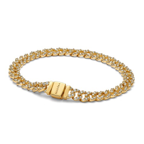 Pandora Pavé Cuban Chain Bracelet Pandora Pavé Cuban Chain Bracelet
