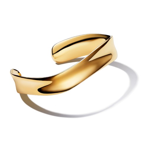 Pandora Organically Shaped Broad Open Bangle Pandora Organically Shaped Broad Open Bangle