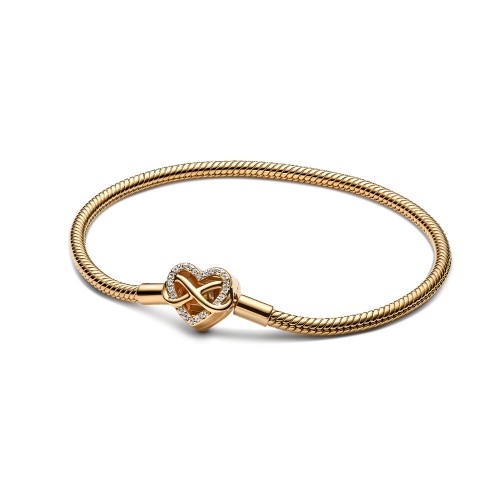 Pandora Sparkling Infinity Heart Clasp Snake Chain Bracelet Pandora Sparkling Infinity Heart Clasp Snake Chain Bracelet