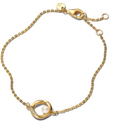Pandora Organically Shaped Pavé Circle & Treated Freshwater Cultured Pearl Bracelet Pandora Organically Shaped Pavé Circle & Treated Freshwater Cultured Pearl Bracelet