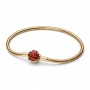 Pandora Disney Beauty and the Beast Enchanted Rose Snake Chain Bracelet Pandora Disney Beauty and the Beast Enchanted Rose Snake Chain Bracelet