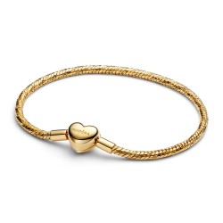 Pandora Heart Clasp Faceted Snake Chain Bracelet Pandora Heart Clasp Faceted Snake Chain Bracelet