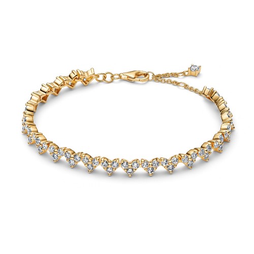 Pandora Triple Stone Heart Bracelet Pandora Triple Stone Heart Bracelet