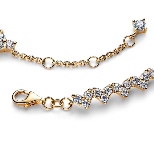Pandora Triple Stone Heart Bracelet Pandora Triple Stone Heart Bracelet