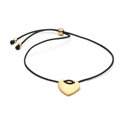 Pandora Engravable Heart Black Cord Slider Bracelet Pandora Engravable Heart Black Cord Slider Bracelet