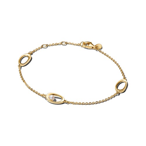 Pandora Organically Shaped Oval & Treated Freshwater Cultured Pearl Bracelet Pandora Organically Shaped Oval & Treated Freshwater Cultured Pearl Bracelet