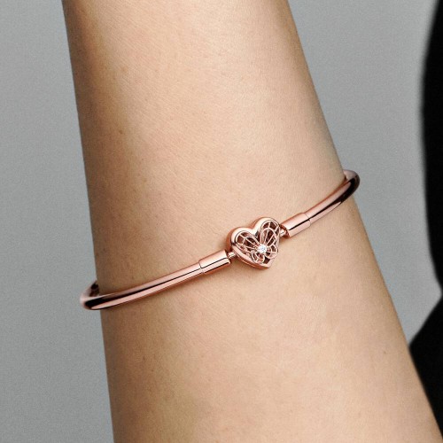 Pandora Moments Heart & Butterfly Bangle