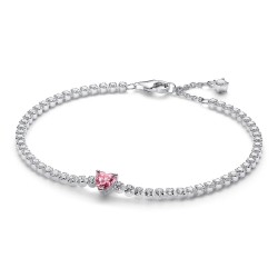 Pandora Pink Sparkling Heart Tennis Bracelet Pandora Pink Sparkling Heart Tennis Bracelet