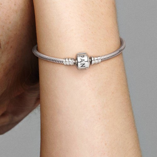 Pandora Moments Barrel Clasp Snake Chain Bracelet Pandora Moments Barrel Clasp Snake Chain Bracelet