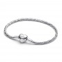 Pandora Heart Clasp Faceted Snake Chain Bracelet Pandora Heart Clasp Faceted Snake Chain Bracelet
