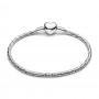 Pandora Heart Clasp Faceted Snake Chain Bracelet Pandora Heart Clasp Faceted Snake Chain Bracelet