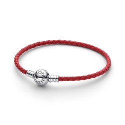 Pandora Red Braided Leather Bracelet Pandora Red Braided Leather Bracelet