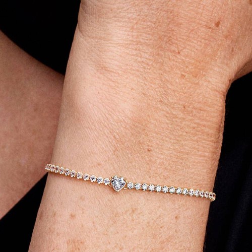 Pandora Sparkling Heart Tennis Bracelet Pandora Sparkling Heart Tennis Bracelet