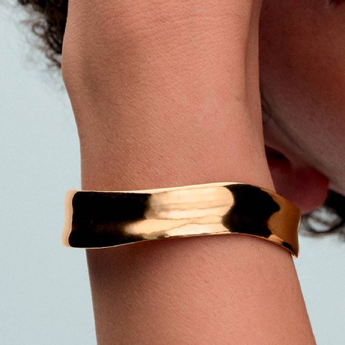 Pandora Organically Shaped Broad Open Bangle Pandora Organically Shaped Broad Open Bangle