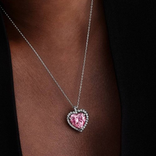 Pandora Pink Halo Heart Collier Necklace Pandora Pink Halo Heart Collier Necklace