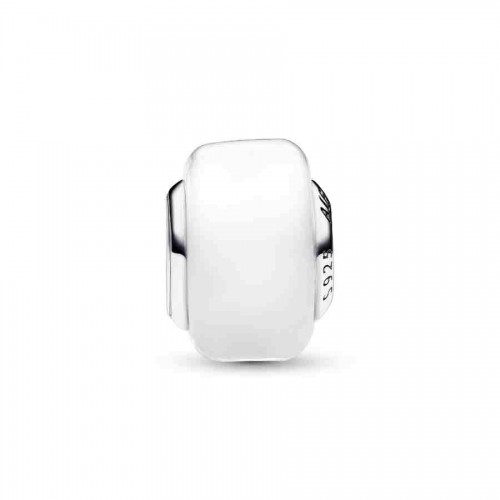 Pandora White Mini Murano Glass Charm Pandora White Mini Murano Glass Charm