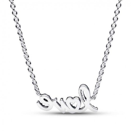 Pandora Sparkling Handwritten Love Collier Necklace