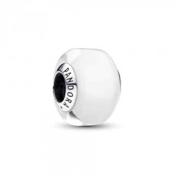 Pandora White Mini Murano Glass Charm Pandora White Mini Murano Glass Charm