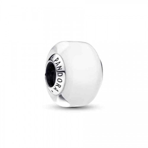 Pandora White Mini Murano Glass Charm Pandora White Mini Murano Glass Charm