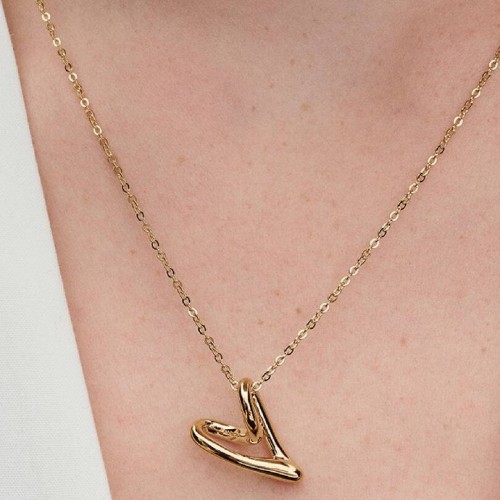 Pandora Organically Shaped Heart Pendant Necklace