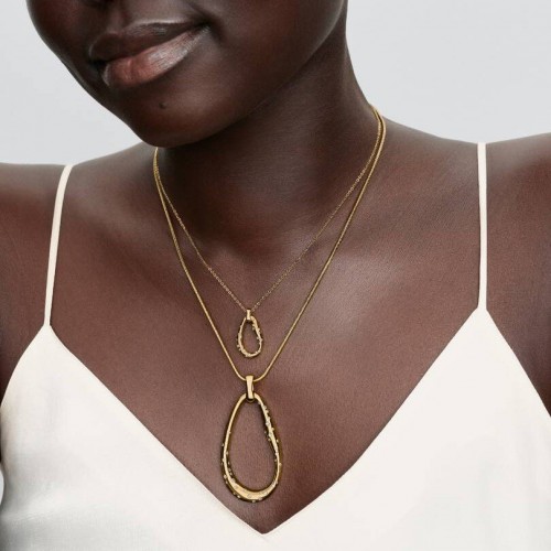 Pandora Organically Shaped Stone-Set Pendant Necklace Pandora Organically Shaped Stone-Set Pendant Necklace