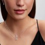 Pandora Talisman Sterling Silver Lab-Grown Diamond Evil Eye Pendant Necklace