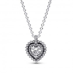 Pandora Sparkling Heart Halo Pendant Necklace