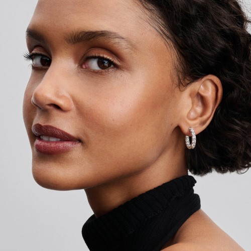 Pandora Sparkling Row Eternity Hoop Earrings Pandora Sparkling Row Eternity Hoop Earrings