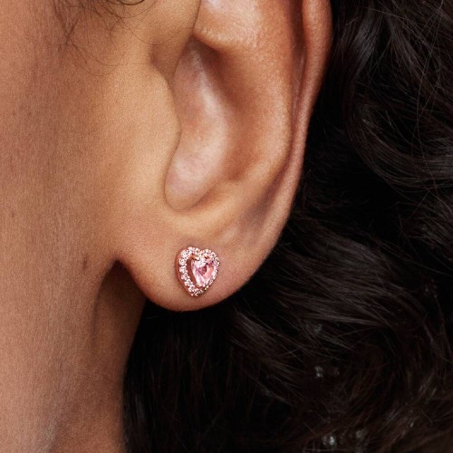 Pandora Pink Elevated Heart Stud Earrings Pandora Pink Elevated Heart Stud Earrings