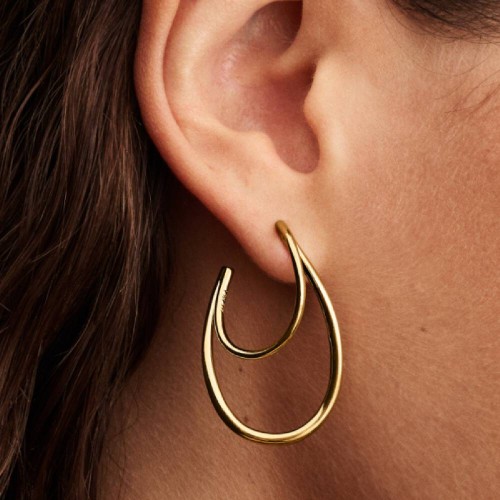 Pandora Organically Shaped Double Hoop Earrings Pandora Organically Shaped Double Hoop Earrings