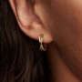 Pandora Organically Shaped Two-tone Open Hoop Earrings Pandora Organically Shaped Two-tone Open Hoop Earrings