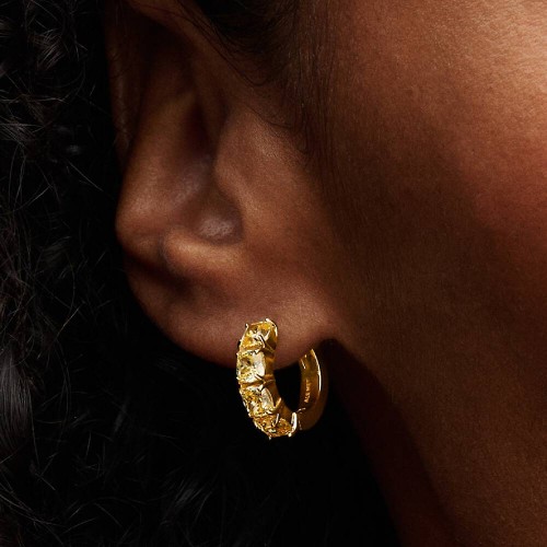 Pandora Yellow Hoop Earrings