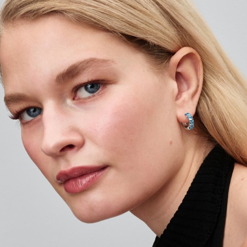Pandora Light Blue Hoop Earrings Pandora Light Blue Hoop Earrings