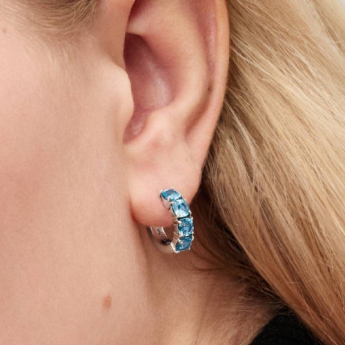 Pandora Light Blue Hoop Earrings Pandora Light Blue Hoop Earrings