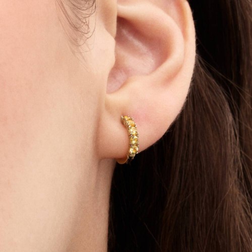 Pandora Yellow Huggie Earrings Pandora Yellow Huggie Earrings