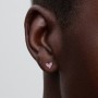 Pandora Triple Stone Pink Heart Stud Earrings Pandora Triple Stone Pink Heart Stud Earrings