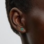 Pandora Elevated Green Heart Stud Earrings Pandora Elevated Green Heart Stud Earrings