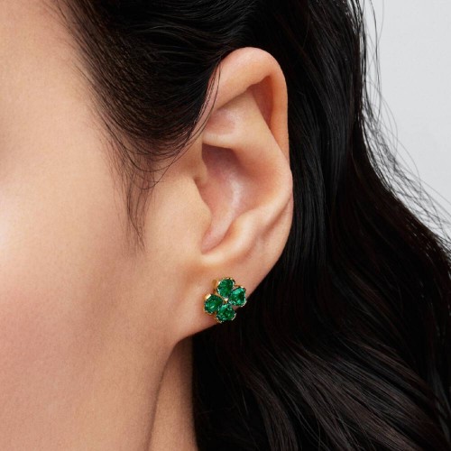 Pandora Green Lucky Clover Stud Earrings Pandora Green Lucky Clover Stud Earrings