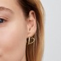Pandora Organically Shaped Stone-Set Heart Hoop Earrings Pandora Organically Shaped Stone-Set Heart Hoop Earrings