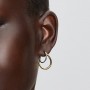 Pandora Organically Shaped Two-Tone Double Hoop Earrings Pandora Organically Shaped Two-Tone Double Hoop Earrings