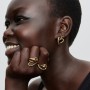 Pandora Organically Shaped Stone-Set Heart Hoop Earrings Pandora Organically Shaped Stone-Set Heart Hoop Earrings