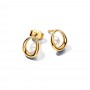 Pandora Organically Shaped Oval & Treated Freshwater Cultured Pearl Stud Earrings