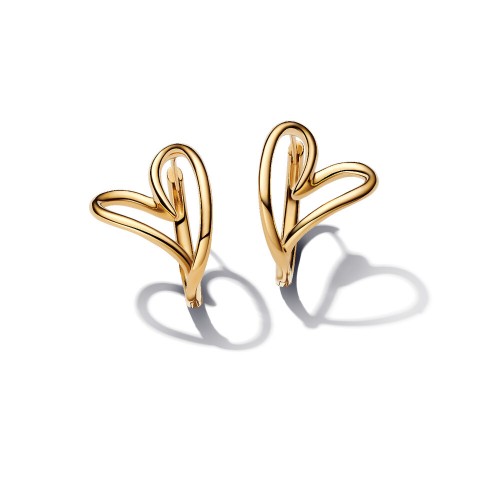 Pandora Organically Shaped Heart Hoop Earrings Pandora Organically Shaped Heart Hoop Earrings