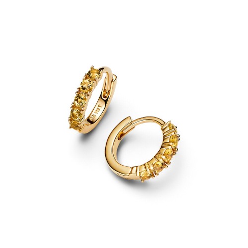 Pandora Yellow Huggie Earrings Pandora Yellow Huggie Earrings