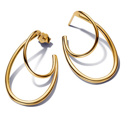 Pandora Organically Shaped Double Hoop Earrings Pandora Organically Shaped Double Hoop Earrings