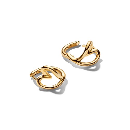 Pandora Organically Shaped Heart Small Hoop Earrings Pandora Organically Shaped Heart Small Hoop Earrings